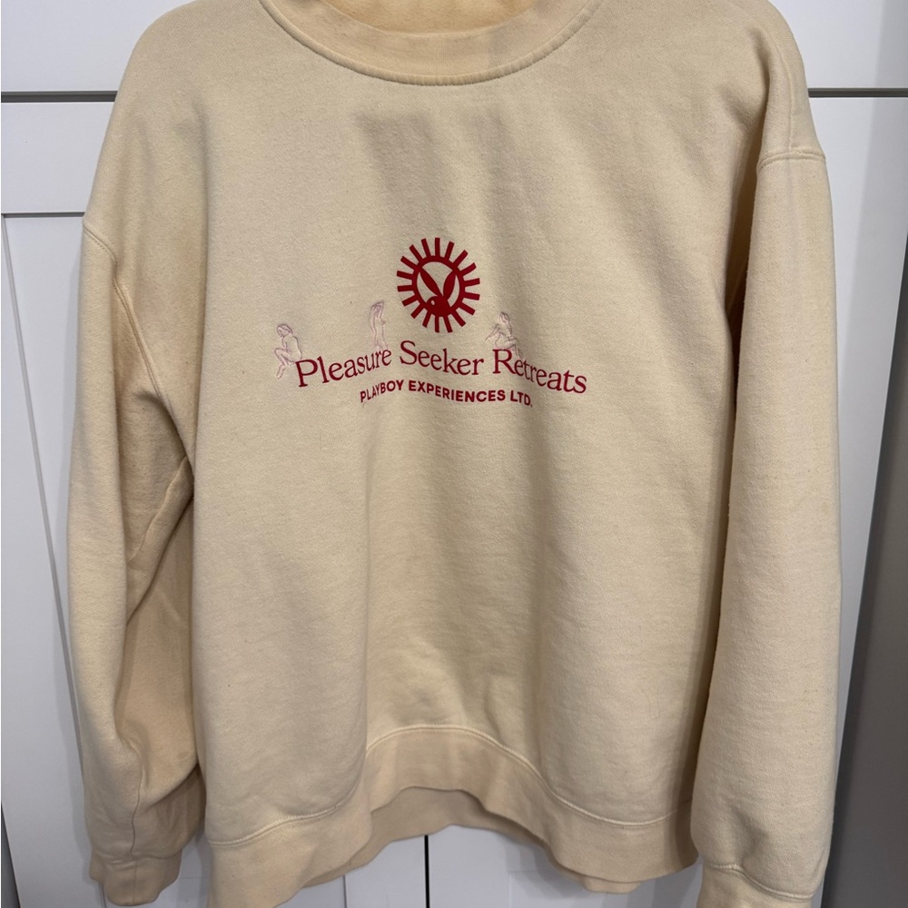 PLAYBOY Cream Crew Neck Sweater